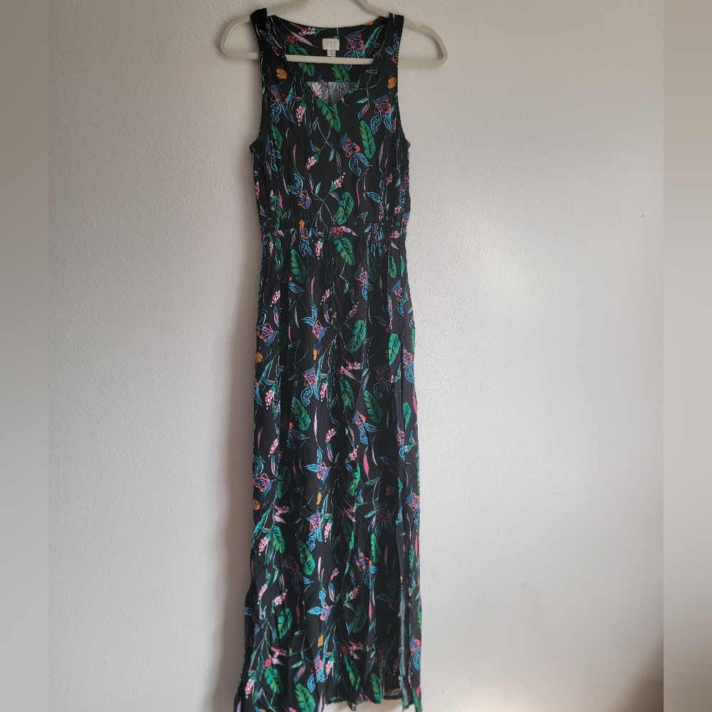 Floral Black Maxi Dress